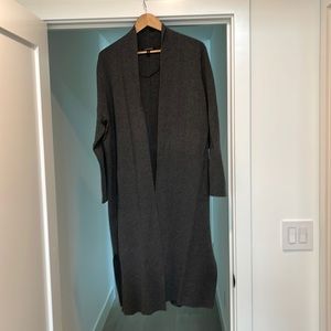 Banana republic, long, gray sweater jacket